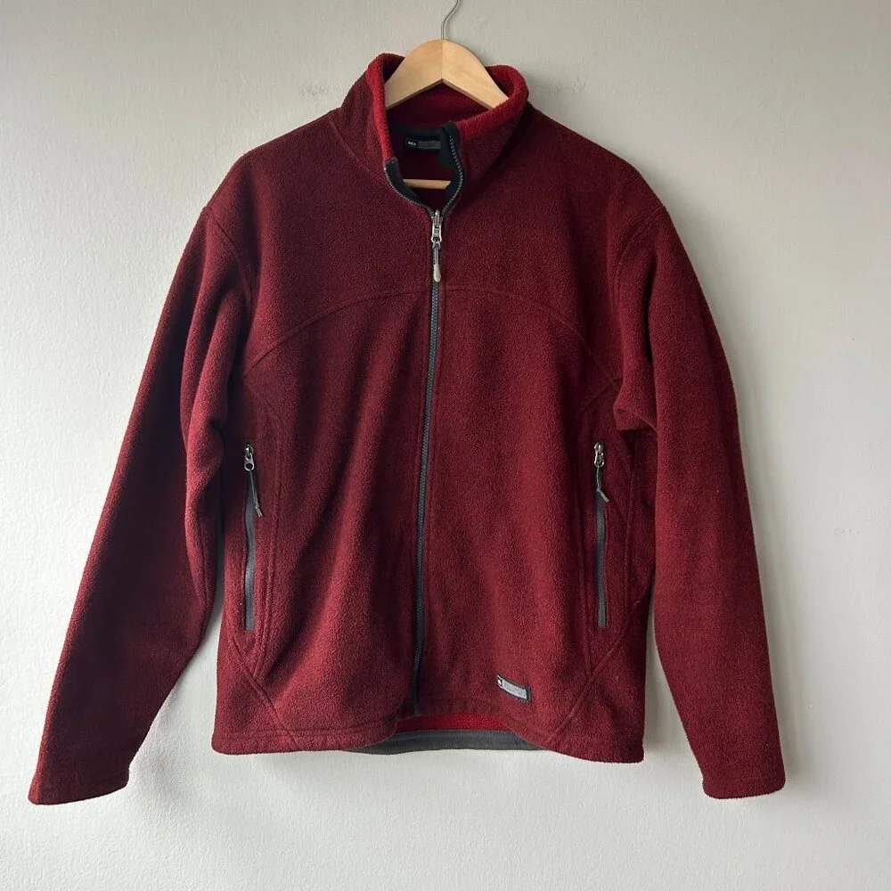 REI Co-op Full Zip Fleece Jacket Burgundy Unisex Medium - Picture 1 of 5